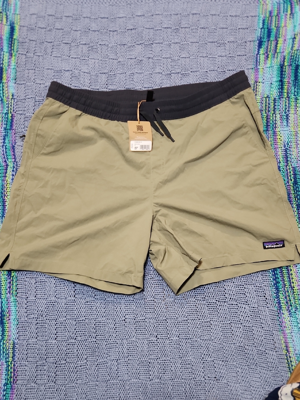 Patagonia Olive Green Shorts with Black Waistband XXL